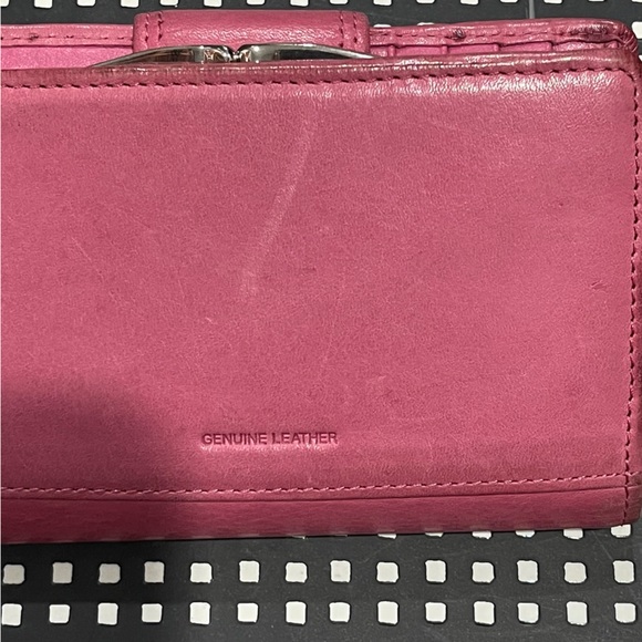 Vintage Rolfs genuine leather wallet Barbie pink - Picture 6 of 11